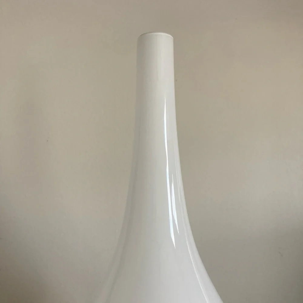 Ikea white Modernist Johanna Jelinik Salong  glass vase